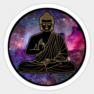 Buddha Meditation Universe Yoga Spiritual Buddhism Sticker